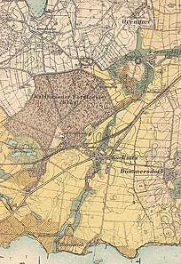 Landkarte Kücknitz und seine Umgebung 1886